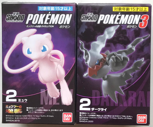 Pokémon Shodo Darkrai and Mew Bandai 3" Inch Figure Legendary BUNDLE/LOT