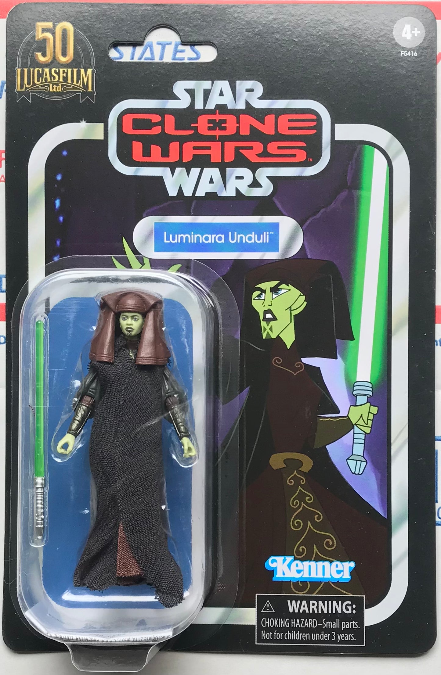 Star Wars The Clone Wars The Vintage Collection Luminara Unduli 3 3/4-Inch Kenner Figure 50th