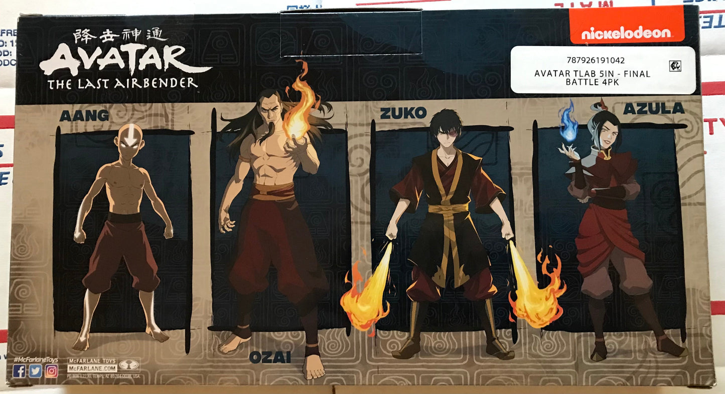 Avatar The Last Airbender “The Final Battle” Aang Azula Ozai and Zuko 6” Inch Action Figure 4 Set Battle Pack