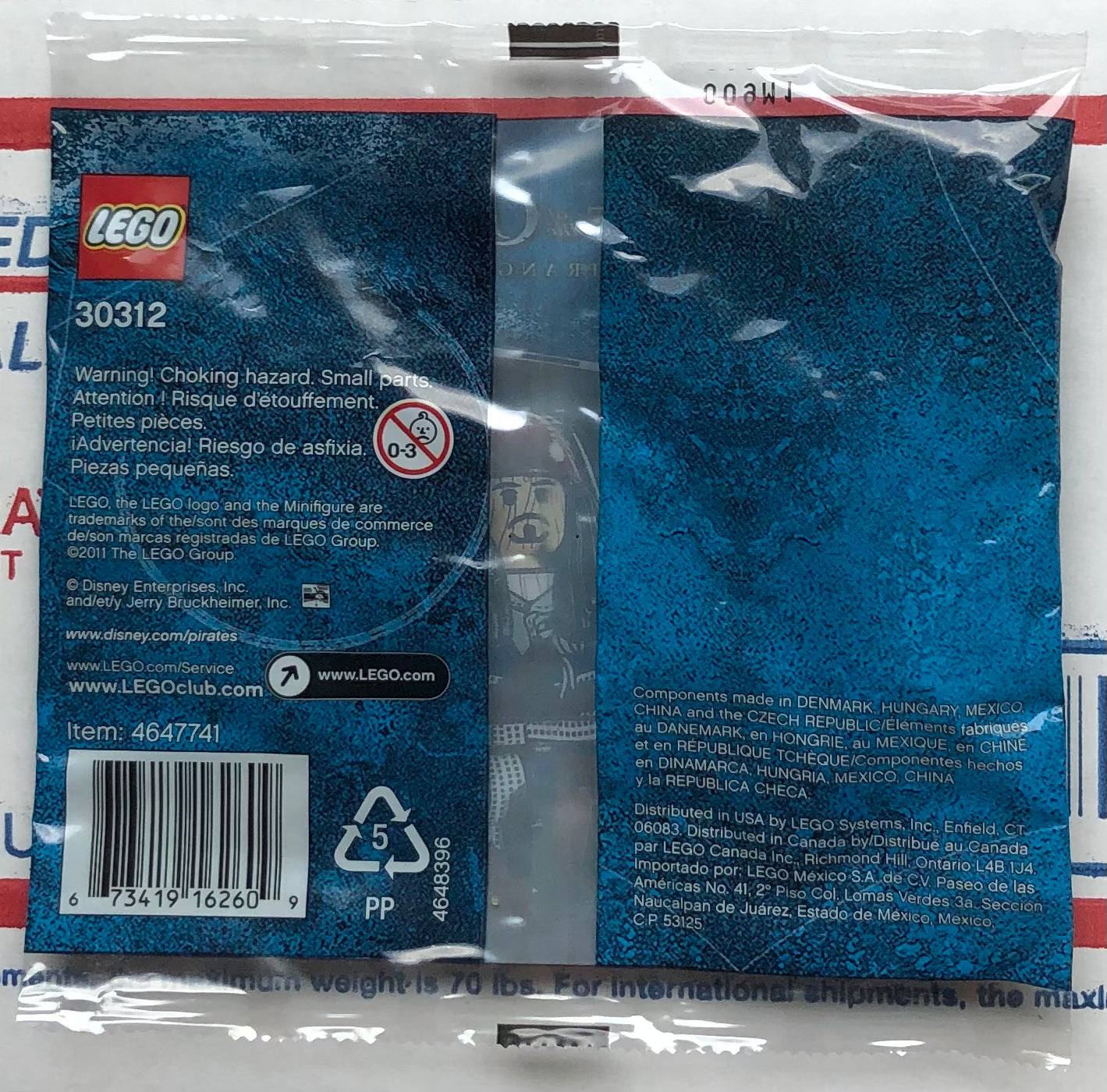 LEGO Pirates Of The Caribbean Captain Jack Sparrow Polybag Set 30132