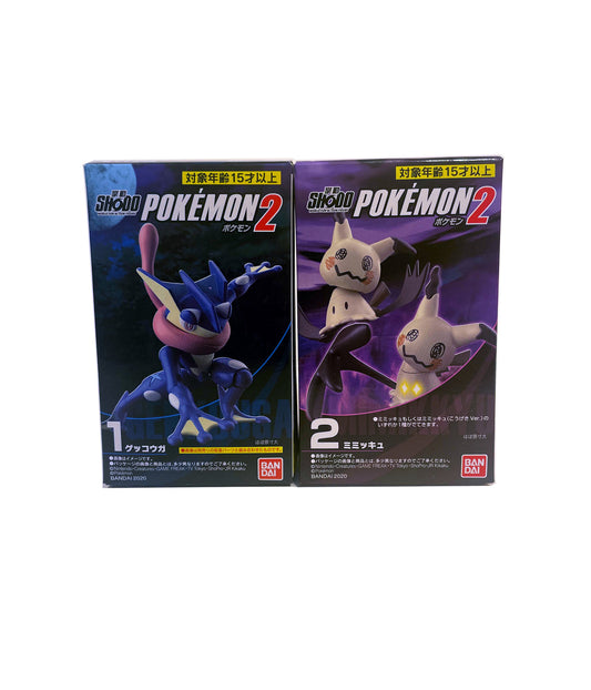 Pokémon Shodo Greninja and Mimikyu Bandai 3" Inch Figure BUNDLE/LOT