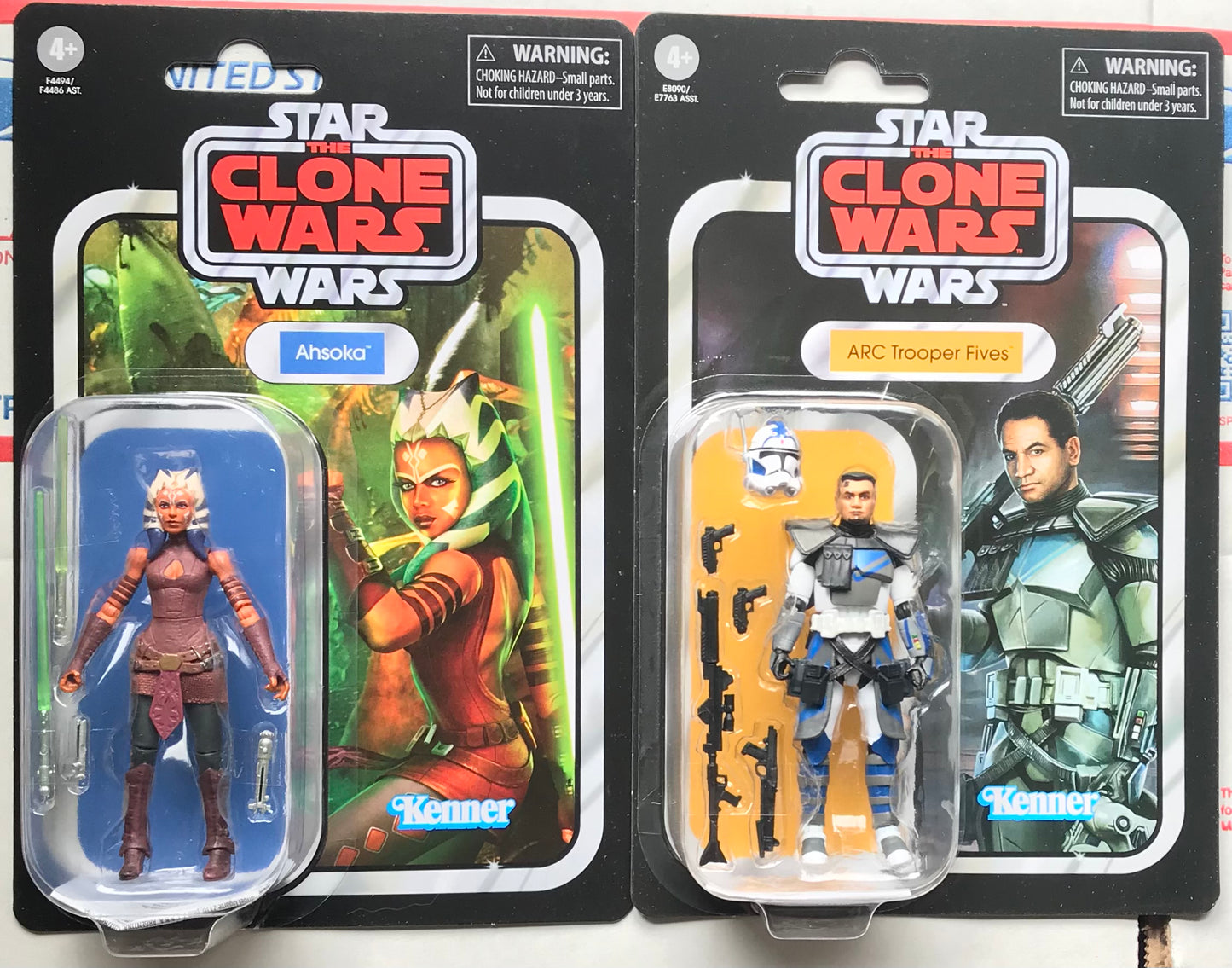 Star Wars The Clone Wars The Vintage Collection Ahsoka ARC Trooper Fives 3 3/4-Inch Kenner Figure BUNDLE/LOT