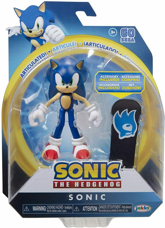 Jakks Sonic 4" Inch Articulated Sonic Figure Wave 2 Sonic With Accessory